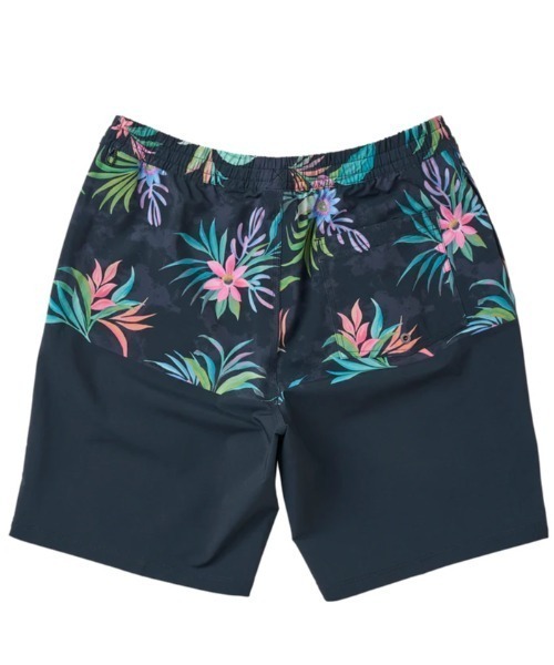 【skip】BIRDWELL ボードショーツ ワイン×水色 29インチ セール】TROPIC FEVER VOLLEY/クイックシルバーウエストゴム