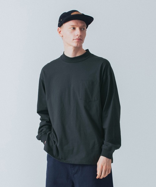 SILAS（サイラス）の「L/S MOCK NECK POCKET TEE（Tシャツ/カットソー・メンズ・ブラック/オフホワイト/チャコール・M/L/XL）」の16枚目の写真