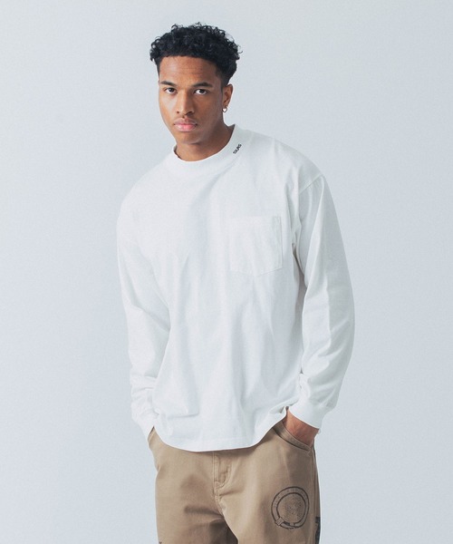 SILAS（サイラス）の「L/S MOCK NECK POCKET TEE（Tシャツ/カットソー・メンズ・ブラック/オフホワイト/チャコール・M/L/XL）」の15枚目の写真