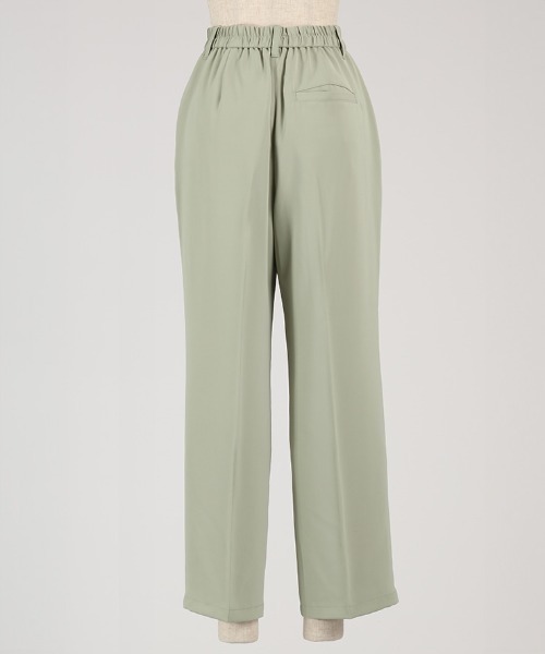 1chaku.（イッチャク）の「ハイウエストスラックスパンツ（スラックス・レディース・ダークグリーン/ブルー/ミント/チャコール/グレイッシュベージュ/ブラック/アイボリー/ピンク・マルチサイズ）」の12枚目の写真