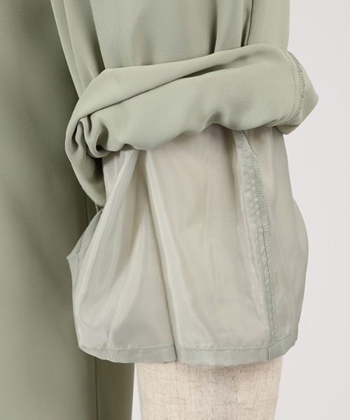 1chaku.（イッチャク）の「ハイウエストスラックスパンツ（スラックス・レディース・ダークグリーン/ブルー/ミント/チャコール/グレイッシュベージュ/ブラック/アイボリー/ピンク・マルチサイズ）」の10枚目の写真