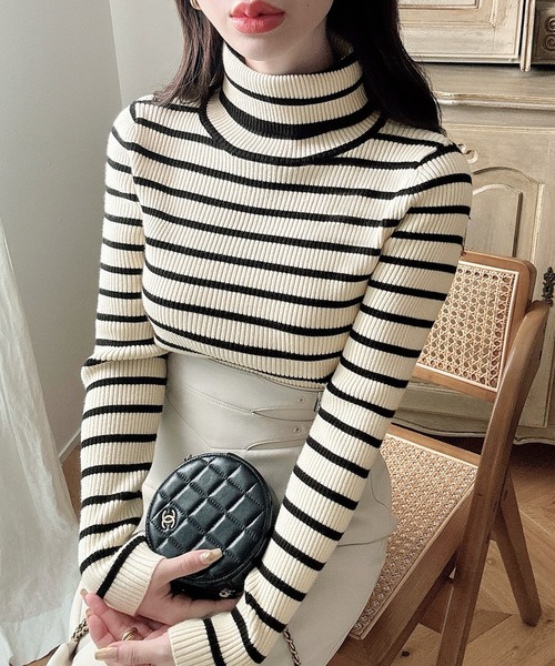 セール】【選べる】厚手長袖リブニット（ニット/セーター）｜Meiru