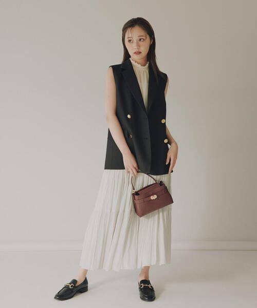 PROPORTION BODY DRESSING（プロポーションボディドレッシング）の「ギャザーティアードスカート / 1214220503（スカート・レディース・ホワイト/ブラック/カーキ・SMALL/MEDIUM）」の2枚目の写真