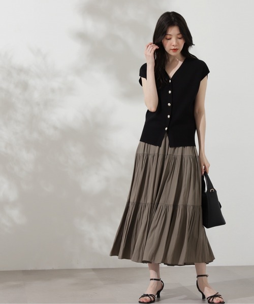 PROPORTION BODY DRESSING（プロポーションボディドレッシング）の「ギャザーティアードスカート / 1214220503（スカート・レディース・ホワイト/ブラック/カーキ・SMALL/MEDIUM）」の22枚目の写真