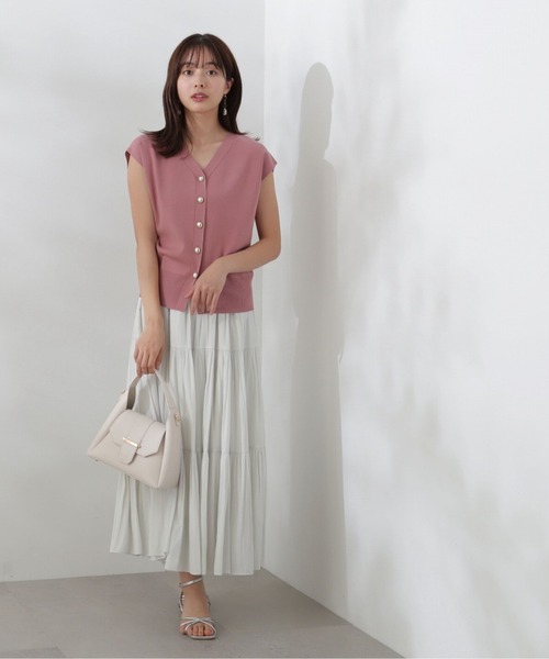 PROPORTION BODY DRESSING（プロポーションボディドレッシング）の「ギャザーティアードスカート / 1214220503（スカート・レディース・ホワイト/ブラック/カーキ・SMALL/MEDIUM）」の4枚目の写真