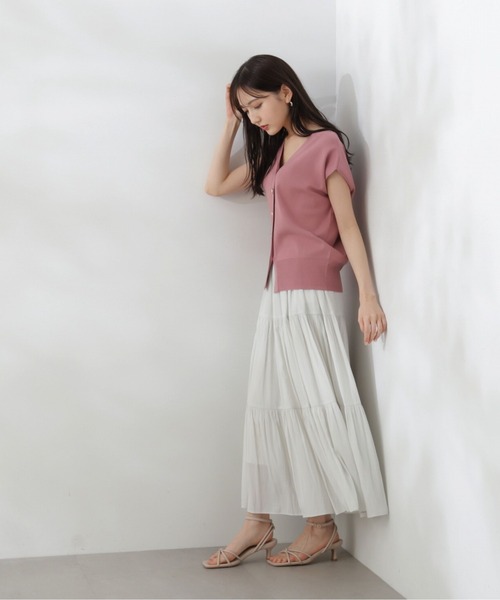 PROPORTION BODY DRESSING（プロポーションボディドレッシング）の「ギャザーティアードスカート / 1214220503（スカート・レディース・ホワイト/ブラック/カーキ・SMALL/MEDIUM）」の7枚目の写真