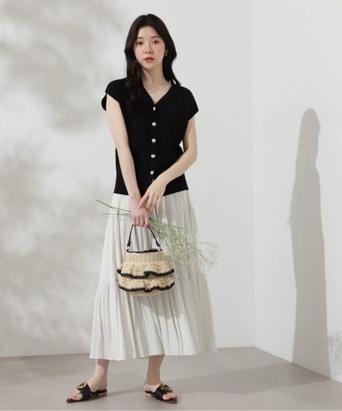 PROPORTION BODY DRESSING（プロポーションボディドレッシング）の「ギャザーティアードスカート / 1214220503（スカート・レディース・ホワイト/ブラック/カーキ・SMALL/MEDIUM）」の11枚目の写真