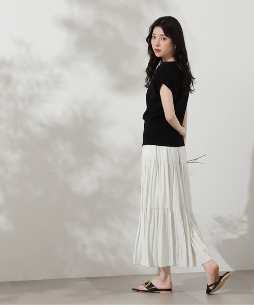 PROPORTION BODY DRESSING（プロポーションボディドレッシング）の「ギャザーティアードスカート / 1214220503（スカート・レディース・ホワイト/ブラック/カーキ・SMALL/MEDIUM）」の13枚目の写真