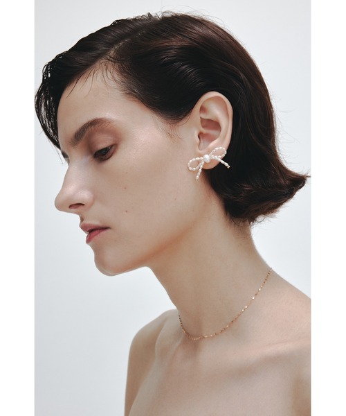 les bonbon(ルボンボン)の「【les bonbon】waltz pearl pierce/ワルツ パール ピアス(ピアス(両耳用)・レディース・ホワイト・FREE)」の8枚目の写真