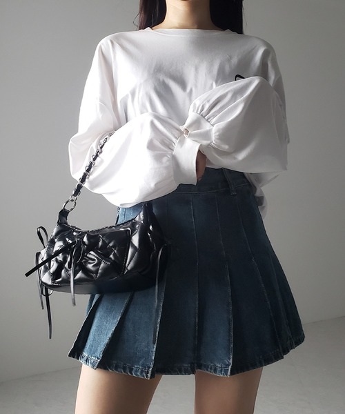 me+em select(ミームセレクト)の「※※【 インパン裏地付き 】ヴィンテージプリーツデニムミニスカート / vintage pleated denim mini skirt(デニムスカート・レディース・ダークブルー/ライトブルー・LARGE/MEDIUM/SMALL)」の21枚目の写真