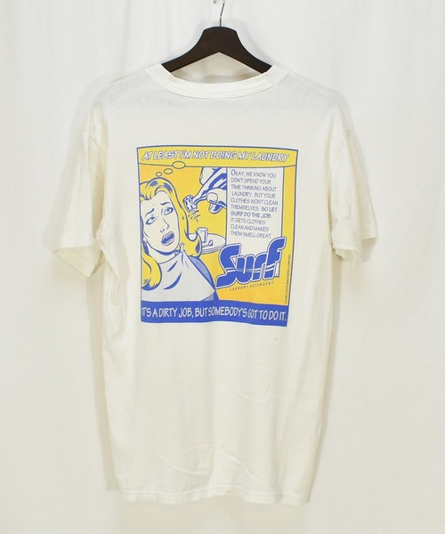 VINTAGE（ヴィンテージ）の「【ヴィンテージ古着】SURF Laundry detergent/洗濯洗剤 プリントTシャツ（Tシャツ/カットソー・メンズ・ホワイト・LARGE）」の5枚目の写真
