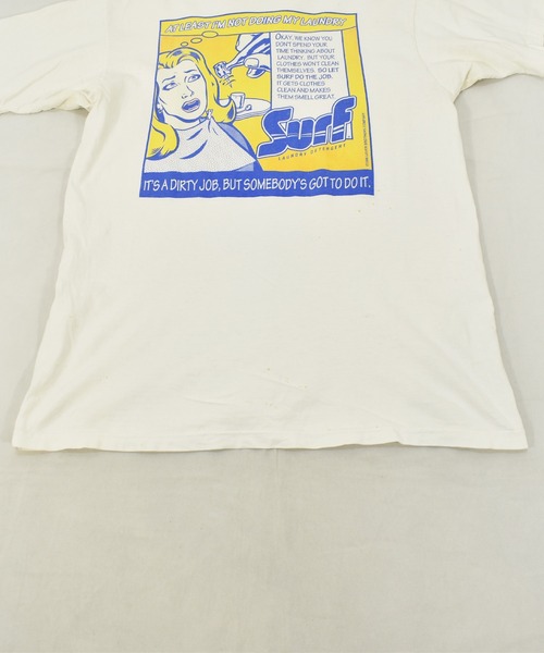 VINTAGE（ヴィンテージ）の「【ヴィンテージ古着】SURF Laundry detergent/洗濯洗剤 プリントTシャツ（Tシャツ/カットソー・メンズ・ホワイト・LARGE）」の11枚目の写真
