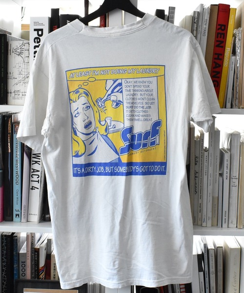 VINTAGE（ヴィンテージ）の「【ヴィンテージ古着】SURF Laundry detergent/洗濯洗剤 プリントTシャツ（Tシャツ/カットソー・メンズ・ホワイト・LARGE）」の3枚目の写真