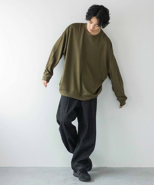 LOWRYS FARM(ローリーズファーム)の「TRPUドルマンLS 143900(Tシャツ/カットソー・メンズ・ブラック/ホワイト/カーキ/イエロー/グレー/パープル・SMALL/MEDIUM/LARGE)」の12枚目の写真