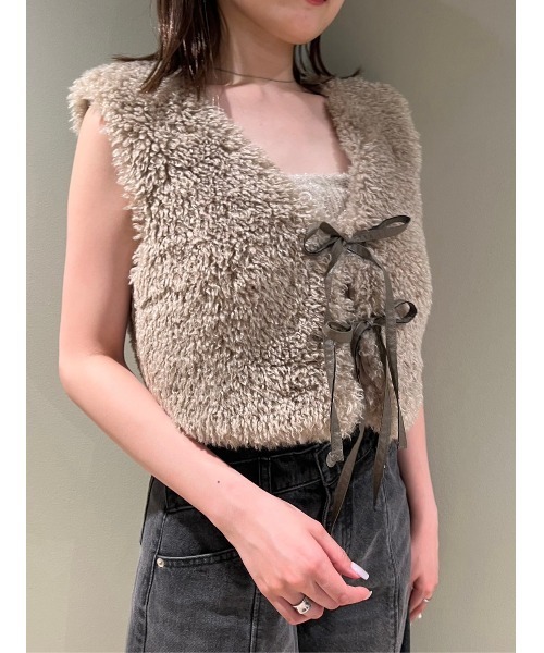 SNIDEL(スナイデル)の「ファージレ(ベスト・レディース・アイボリー/グレー/カーキ・FREE)」の20枚目の写真