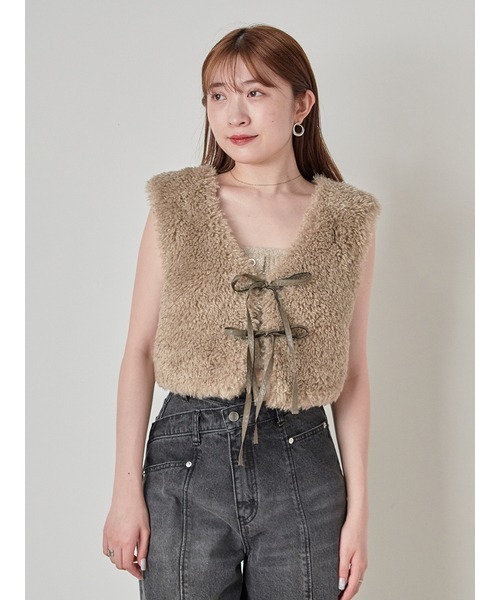 SNIDEL(スナイデル)の「ファージレ(ベスト・レディース・アイボリー/グレー/カーキ・FREE)」の16枚目の写真