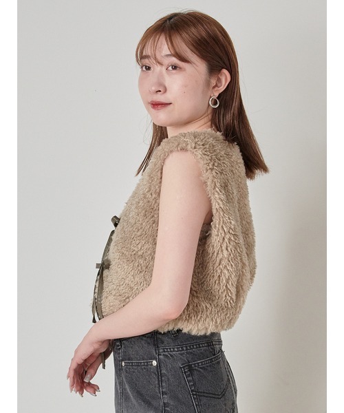 SNIDEL(スナイデル)の「ファージレ(ベスト・レディース・アイボリー/グレー/カーキ・FREE)」の14枚目の写真