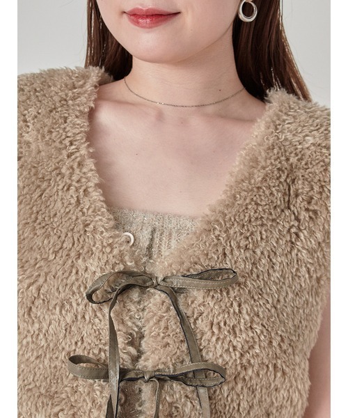 SNIDEL(スナイデル)の「ファージレ(ベスト・レディース・アイボリー/グレー/カーキ・FREE)」の13枚目の写真