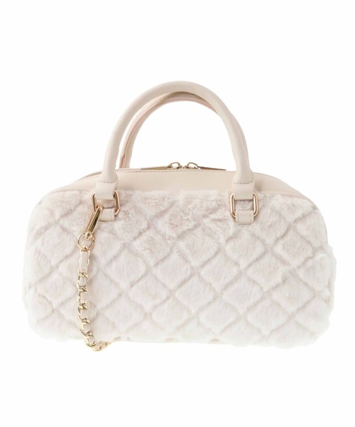 31 Sons de mode（トランテアン　ソン　ドゥ　モード）の「キルティングボストンバッグ（ボストンバッグ・レディース・ブラック/ベージュ・フリー）」の13枚目の写真