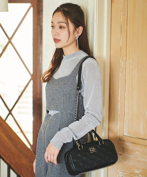 31 Sons de mode（トランテアン　ソン　ドゥ　モード）の「キルティングボストンバッグ（ボストンバッグ・レディース・ブラック/ベージュ・フリー）」の6枚目の写真