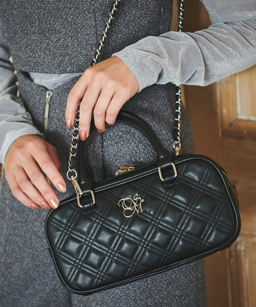 31 Sons de mode（トランテアン　ソン　ドゥ　モード）の「キルティングボストンバッグ（ボストンバッグ・レディース・ブラック/ベージュ・フリー）」の3枚目の写真