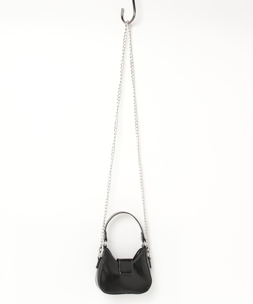 poiregnee（ポワニェ）の「［select］2WAYミニバッグ（ショルダーバッグ・レディース・ブラック/シルバー・FREE）」の6枚目の写真