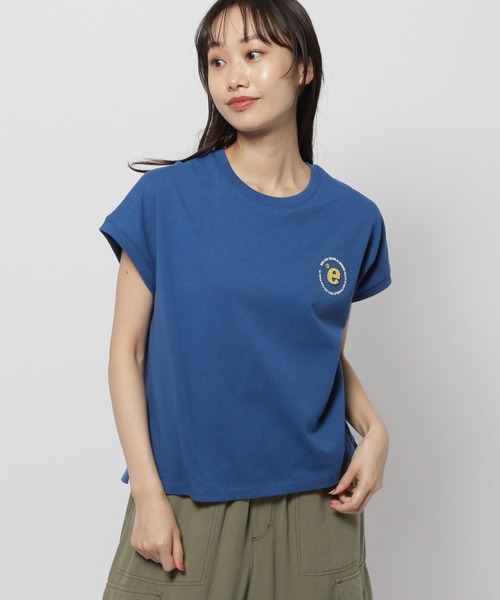 niko and...（ニコアンド）の「アソートプリントフレンチTシャツ（Tシャツ/カットソー・レディース・ブルー/オレンジ/ナチュラル/チャコール・FREE）」の3枚目の写真