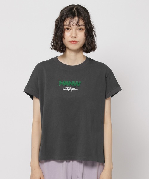 niko and...（ニコアンド）の「アソートプリントフレンチTシャツ（Tシャツ/カットソー・レディース・ブルー/オレンジ/ナチュラル/チャコール・FREE）」の18枚目の写真