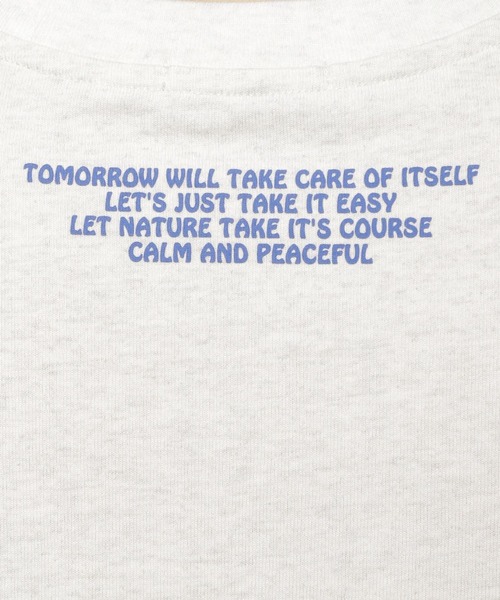 niko and...（ニコアンド）の「アソートプリントフレンチTシャツ（Tシャツ/カットソー・レディース・ブルー/オレンジ/ナチュラル/チャコール・FREE）」の7枚目の写真