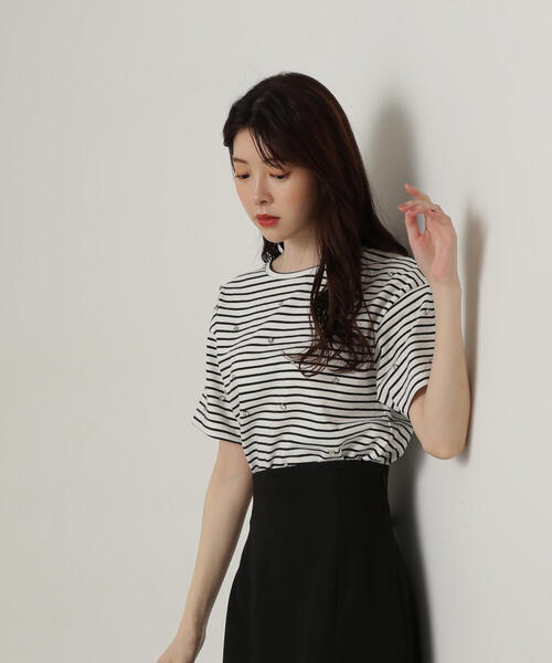 PROPORTION BODY DRESSING(プロポーションボディドレッシング)の「ストーンTシャツ / 1214260501(Tシャツ/カットソー・レディース・ブラック/ブラック系その他/ホワイト・FREE)」の18枚目の写真