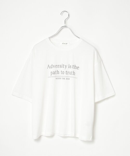 LBC(エルビーシー)の「シルケット天竺プリントTee(Tシャツ/カットソー・レディース・チャコール/ホワイト・M)」の14枚目の写真