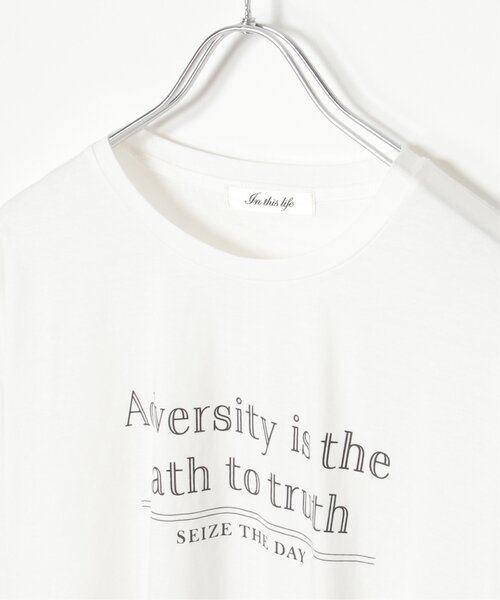 LBC(エルビーシー)の「シルケット天竺プリントTee(Tシャツ/カットソー・レディース・チャコール/ホワイト・M)」の16枚目の写真