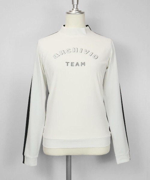 archivio(アルチビオ)の「<LADIES>バックフリル速乾ハイネックプルオーバー【2024年秋冬】(Tシャツ/カットソー・レディース・ホワイト/ブラック・S/M/L)」の2枚目の写真