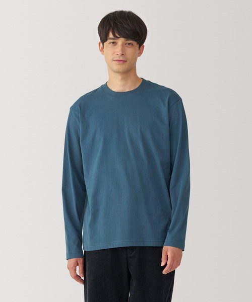 無印良品(ムジルシリョウヒン)の「紳士 起毛クルーネック長袖Tシャツ(Tシャツ/カットソー・メンズ・カーキ/ブラック/オレンジ系/ホワイト/ネイビー/ブルー系・XL/L/M/S)」の5枚目の写真