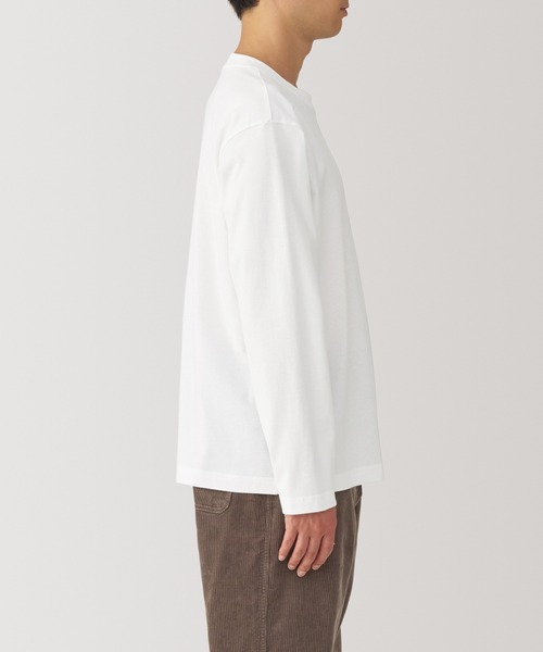 無印良品(ムジルシリョウヒン)の「紳士 起毛クルーネック長袖Tシャツ(Tシャツ/カットソー・メンズ・カーキ/ブラック/オレンジ系/ホワイト/ネイビー/ブルー系・XL/L/M/S)」の8枚目の写真