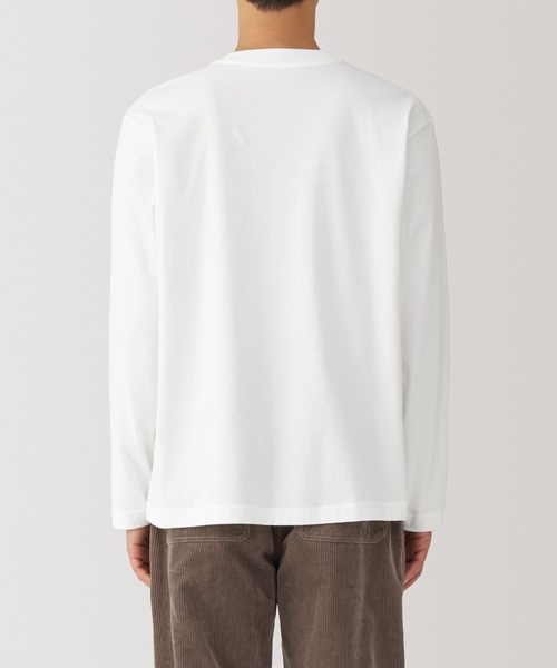 無印良品(ムジルシリョウヒン)の「紳士 起毛クルーネック長袖Tシャツ(Tシャツ/カットソー・メンズ・カーキ/ブラック/オレンジ系/ホワイト/ネイビー/ブルー系・XL/L/M/S)」の9枚目の写真