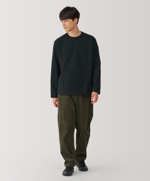 無印良品(ムジルシリョウヒン)の「紳士 起毛クルーネック長袖Tシャツ(Tシャツ/カットソー・メンズ・カーキ/ブラック/オレンジ系/ホワイト/ネイビー/ブルー系・XL/L/M/S)」の13枚目の写真