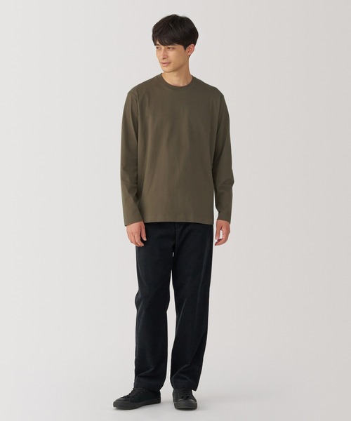 無印良品(ムジルシリョウヒン)の「紳士 起毛クルーネック長袖Tシャツ(Tシャツ/カットソー・メンズ・カーキ/ブラック/オレンジ系/ホワイト/ネイビー/ブルー系・XL/L/M/S)」の19枚目の写真