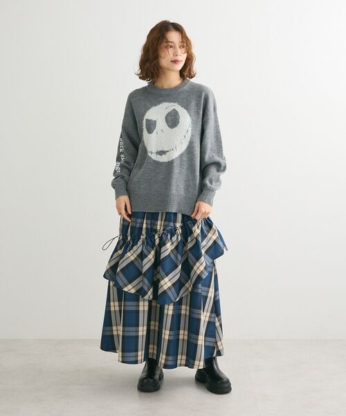 Sugar spoon(シュガースプーン)の「・SUGARSPOONチェックドロストティアードスカート(スカート・レディース・ブルー/ボルドー・FREE)」の3枚目の写真