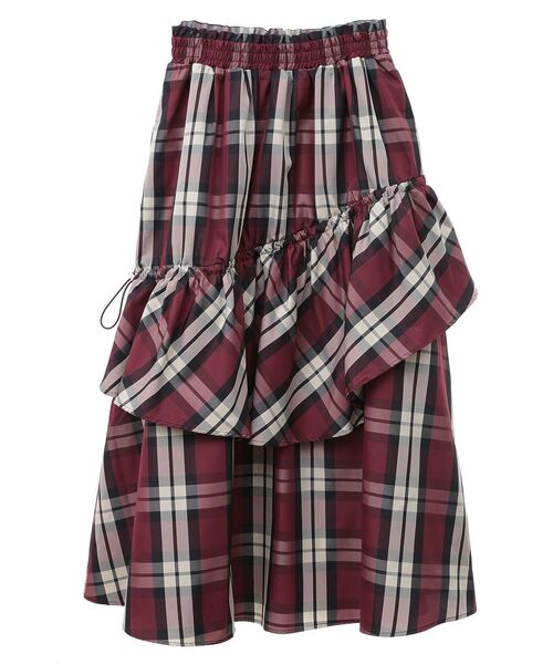 Sugar spoon(シュガースプーン)の「・SUGARSPOONチェックドロストティアードスカート(スカート・レディース・ブルー/ボルドー・FREE)」の13枚目の写真