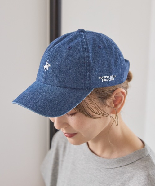 AMERICAN HOLIC（アメリカンホリック）の「ツイル刺繍CAP/B.H　POLO　CLUB（キャップ・レディース・インディゴブルー/ブラウン/ベージュ・M）」の3枚目の写真