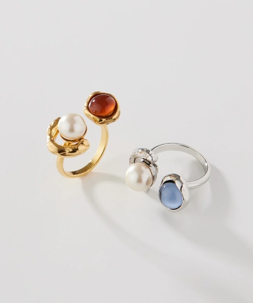 ADER（アデル）の「VAGUE open cabochon ring（リング・レディース・ゴールド・フリー）」の3枚目の写真