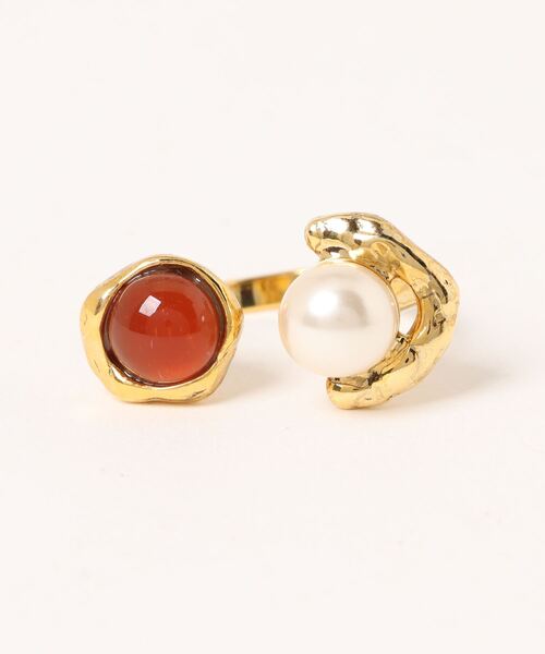 ADER（アデル）の「VAGUE open cabochon ring（リング・レディース・ゴールド・フリー）」の5枚目の写真