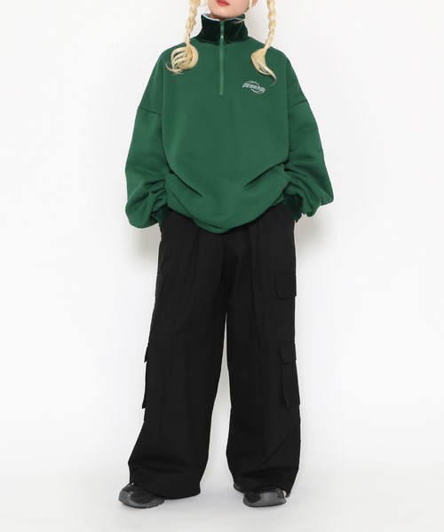 PUNYUS(プニュズ)の「ミリタリーカーゴワイドパンツ(カーゴパンツ・レディース・カーキ/ブラック・1/2/3/4)」の10枚目の写真