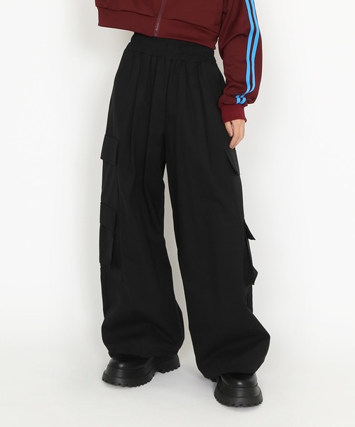 PUNYUS(プニュズ)の「ミリタリーカーゴワイドパンツ(カーゴパンツ・レディース・カーキ/ブラック・1/2/3/4)」の11枚目の写真