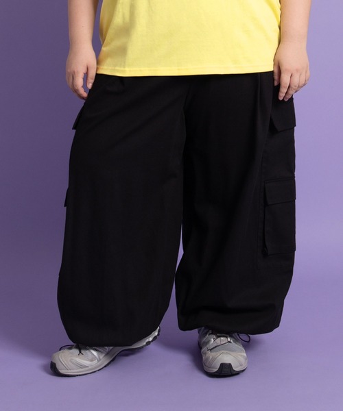 PUNYUS(プニュズ)の「ミリタリーカーゴワイドパンツ(カーゴパンツ・レディース・カーキ/ブラック・1/2/3/4)」の20枚目の写真