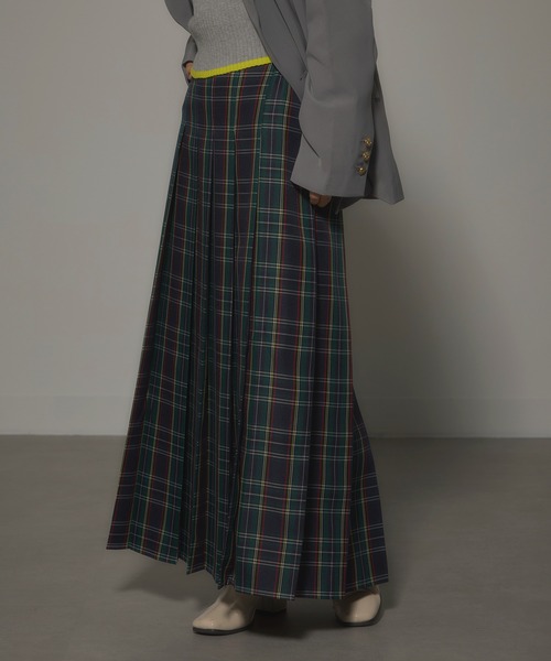 MAISON BREEZE reveur(メゾンブリーズレヴール)の「【MAISON BREEZE reveur】Tartan check pleated long skirt タータンチェック プリーツロングスカート XNN(スカート・レディース・レッド/ネイビー・FREE)」の18枚目の写真