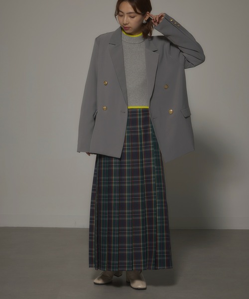 MAISON BREEZE reveur(メゾンブリーズレヴール)の「【MAISON BREEZE reveur】Tartan check pleated long skirt タータンチェック プリーツロングスカート XNN(スカート・レディース・レッド/ネイビー・FREE)」の20枚目の写真