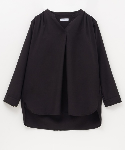 NAVY(ネイビー)の「【シワになりにくい】 NAVY スキッパー7分袖プルオーバー シャツ(シャツ/ブラウス・レディース・ブラック/ブルー/キャメル・M/L)」の19枚目の写真