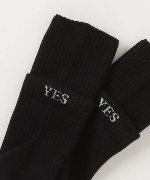 ROSTER SOX(ロスターソックス)の「ROSTER SOX/ロスターソックス/YES NO SOX(ソックス/靴下・メンズ・ホワイト/ブラック・1/2)」の2枚目の写真